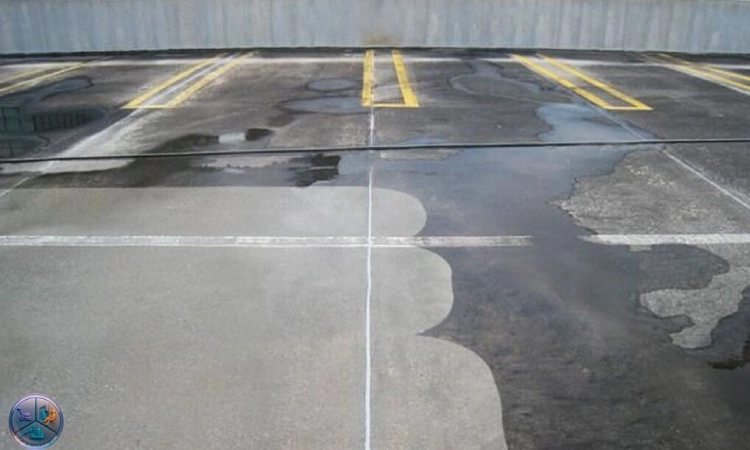 رفع سیاهی کف پارکینگ
