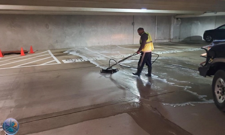 رفع سیاهی کف پارکینگ