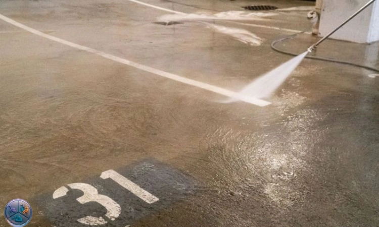 رفع سیاهی کف پارکینگ